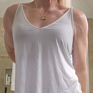 Classic White V-Neck Tank Top